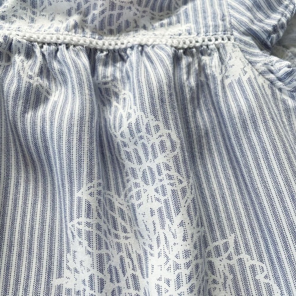 Joe Fresh Viscose Tunic Short Sleeve Shirt Lace Detail Kids Size 4 - Picture 2 of 8